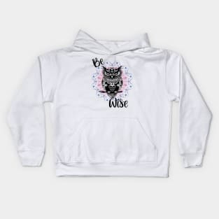 Be Wise Owl Mandala Kids Hoodie